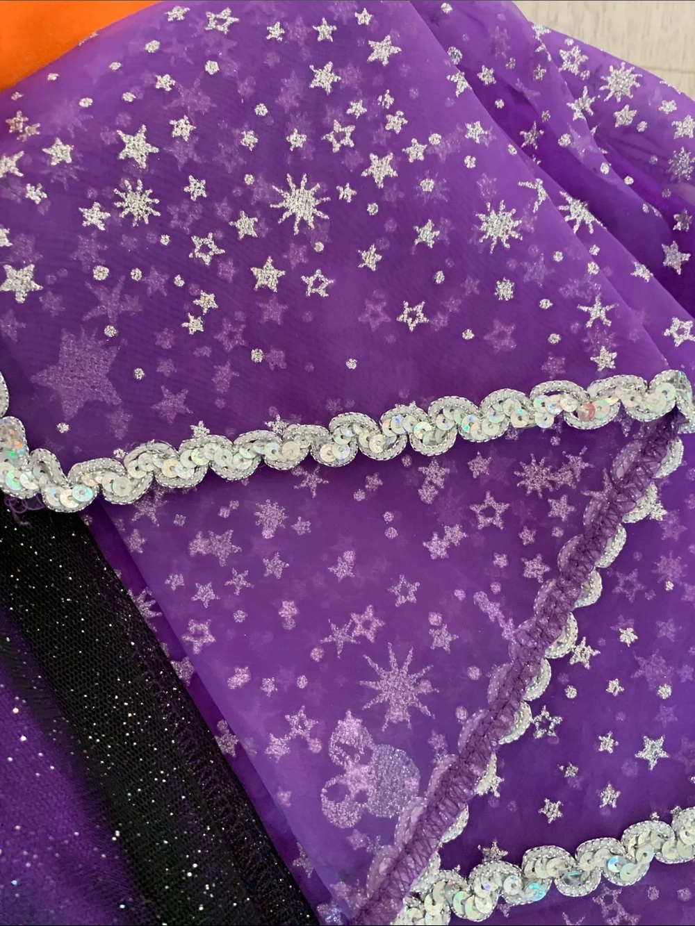 Girls Disney Halloween Costume Dress Purple with Orange Accents